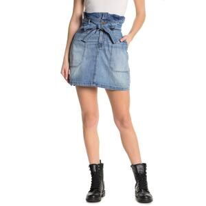 Free People Splendor In The Grass Denim Skirt Indigo sz 0 NWT